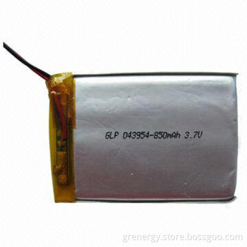 Lithium Polymer Battery, 3.7V, 800mAh for GPS, Customized Configurations Welcomed